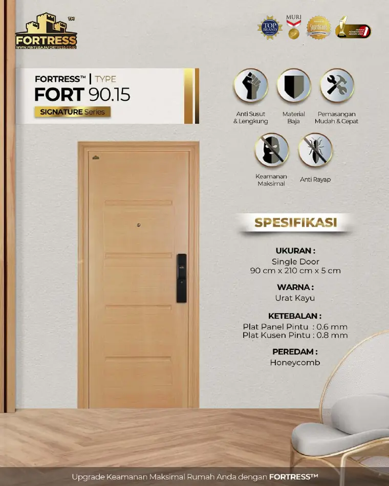 Signature Series - Single Door - FORT 90.15 - Warna Urat Kayu