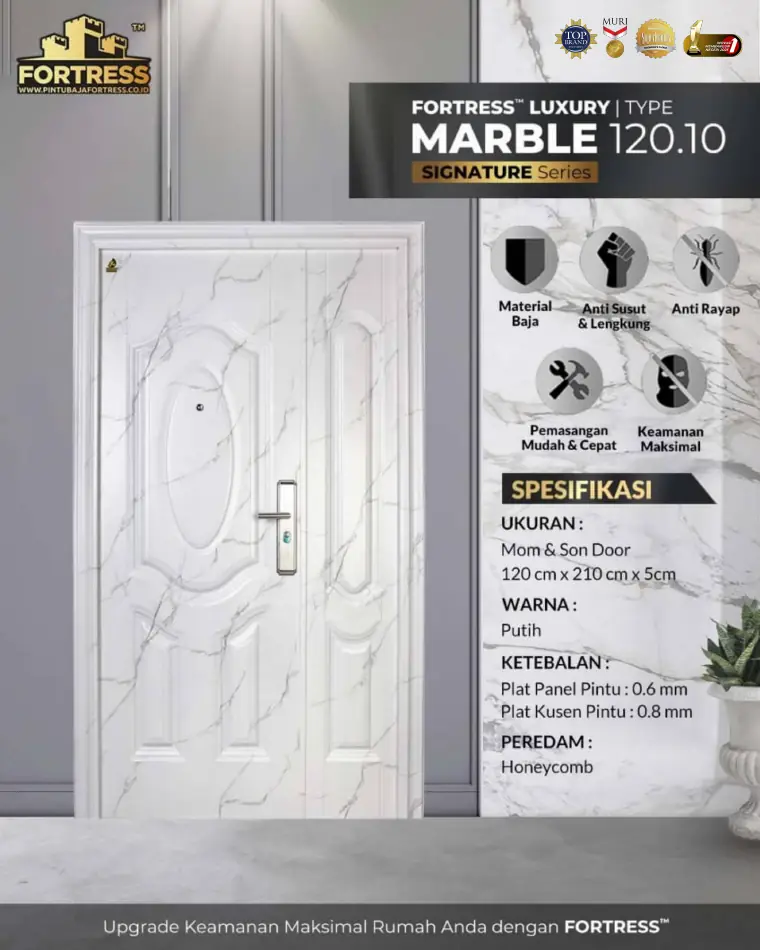 Signature Series - Mom & Son Door - MARBLE 120.10 - Warna Putih
