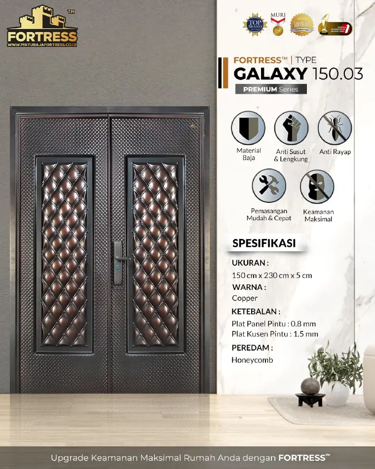 Premium Series - Double Door - GALAXY 150.03 - Warna Copper