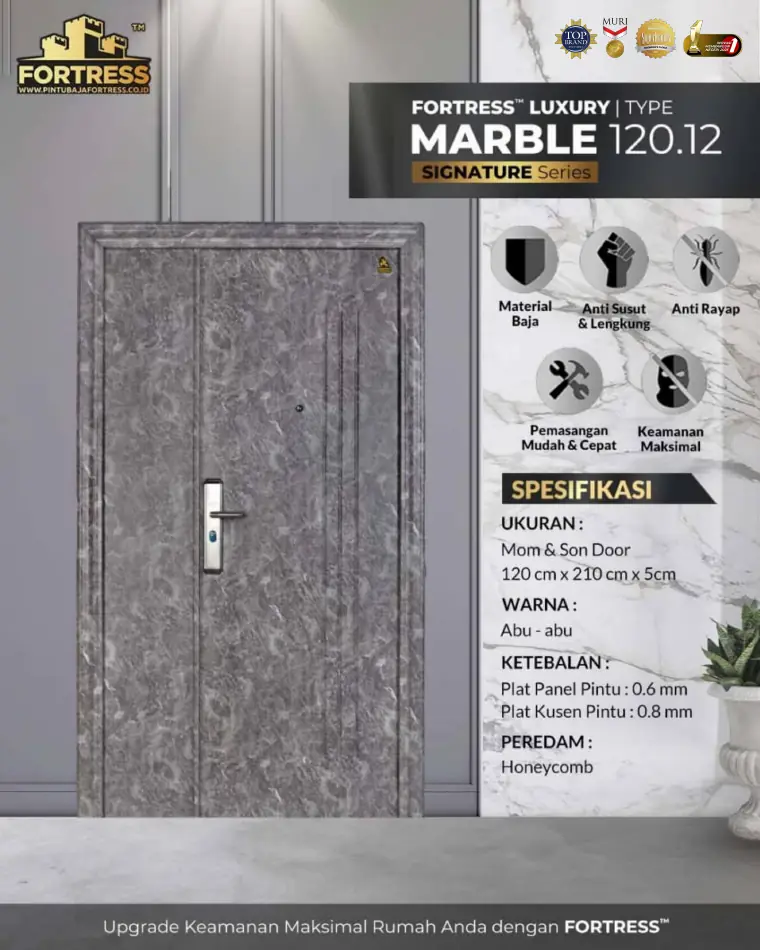 Signature Series - Mom & Son Door - MARBLE 120.12 - Warna Abu-abu