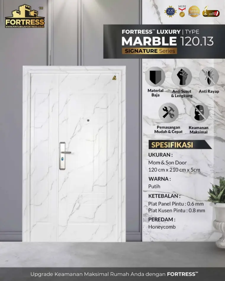 Signature Series - Mom & Son Door - MARBLE 120.13 - Warna Putih