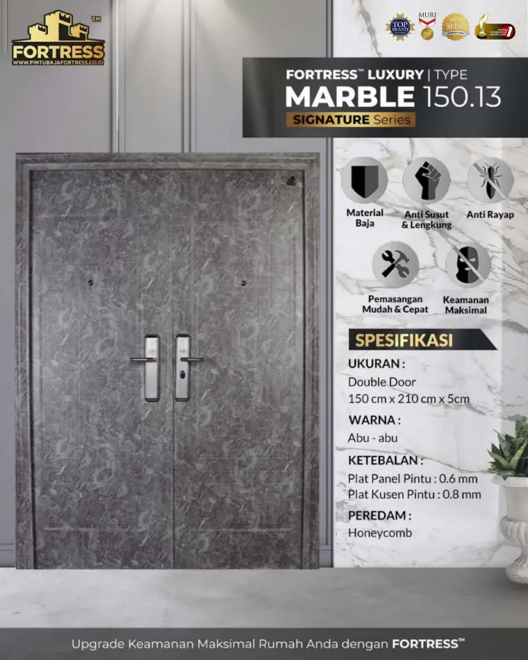 Signature Series - Double Door - MARBLE 150.13 - Warna Abu-abu