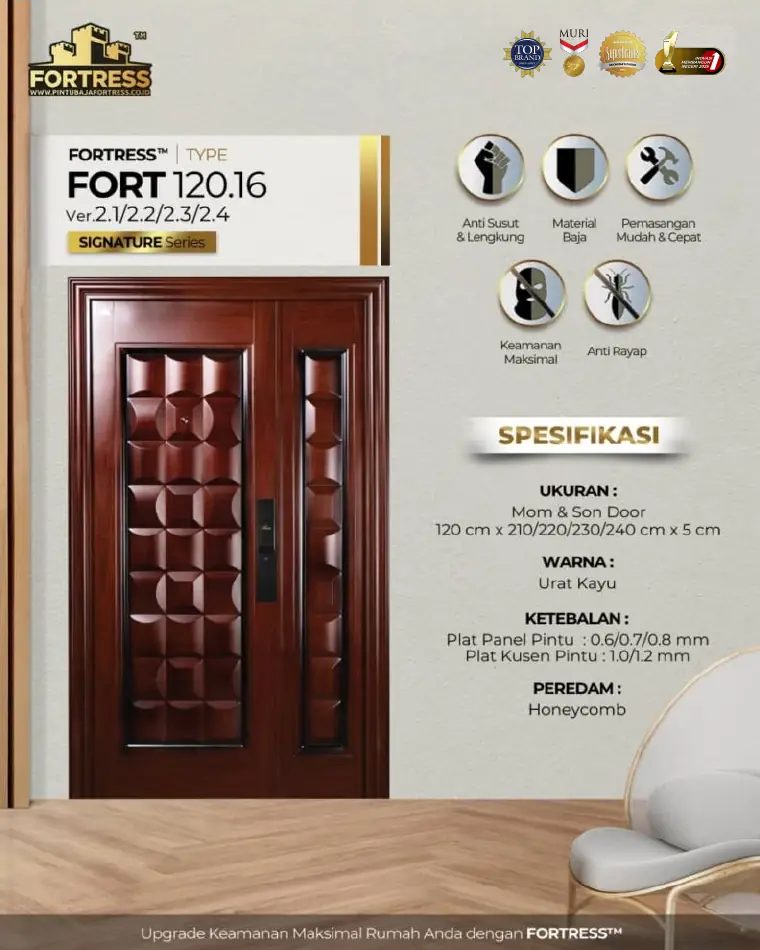 Signature Series - Mom & Son Door - FORT 120.16 - Warna Urat Kayu