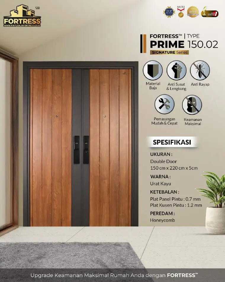 Signature Series - Double Door - PRIME 150.02 - Warna Urat Kayu