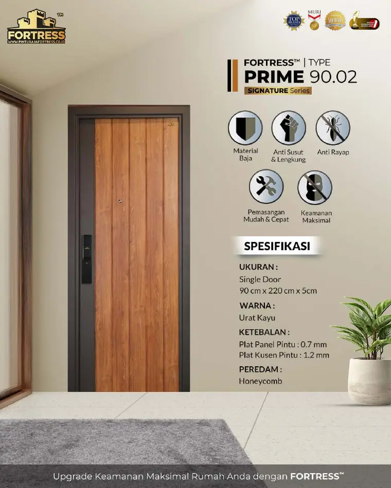 Signature Series - Single Door - PRIME 90.02 - Warna Urat Kayu