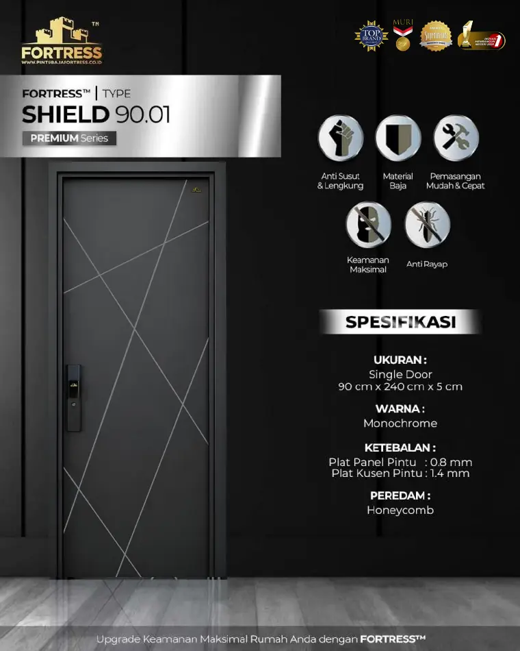 Premium Series - Single Door - SHIELD 90.01 - Warna Monochrome