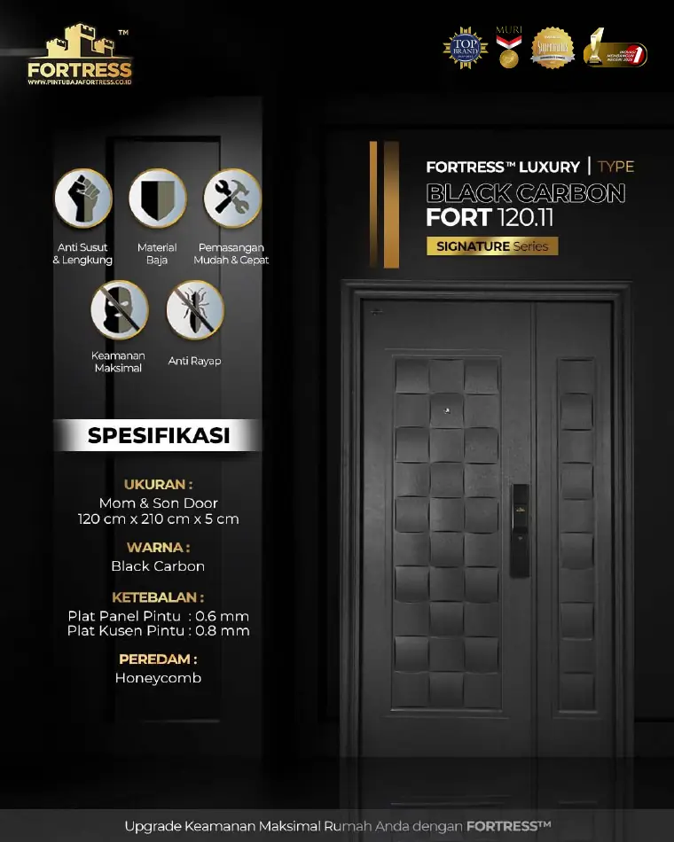 Signature Series - Mom & Son Door - BLACK CARBON FORT 120.11 - Warna Black Carbon