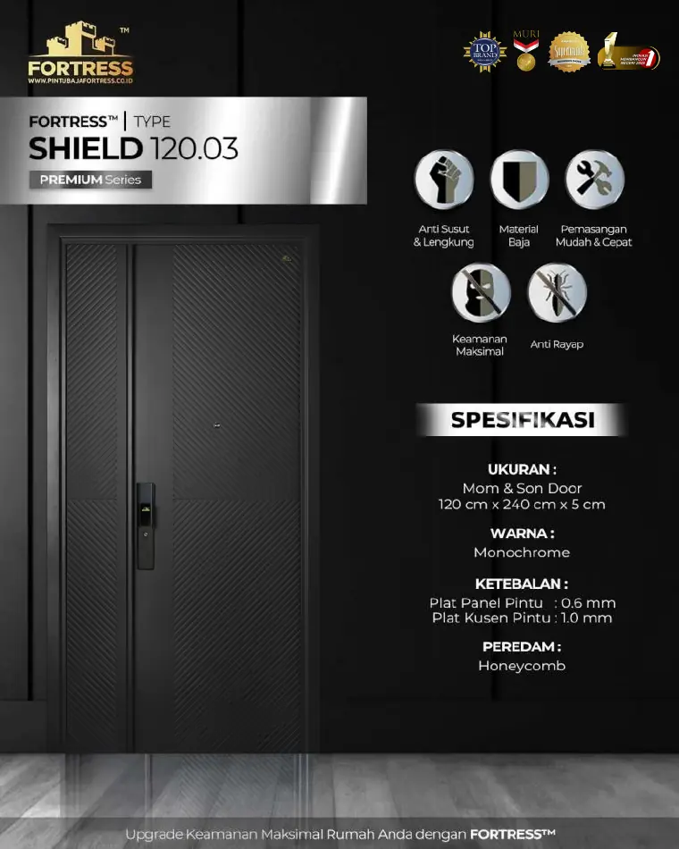 Premium Series - Mom & Son Door - SHIELD 120.03 - Warna Monochrome