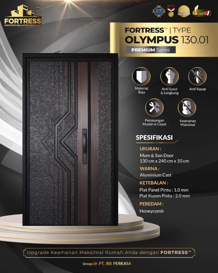 Premium Series - Mom & Son Door - OLYMPUS 130.01 - Warna Aluminium Cast