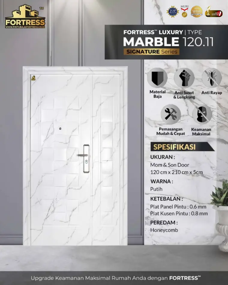 Signature Series - Mom & Son Door - MARBLE 120.11 - Warna Putih