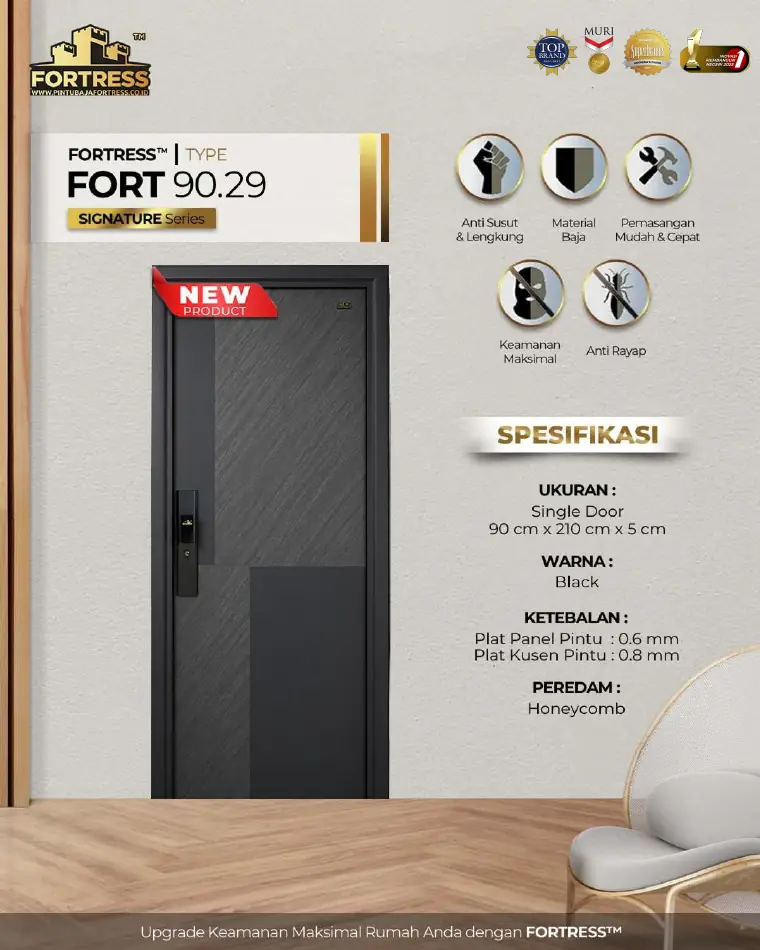 Signature Series - Single Door - FORT 90.29 - Warna Black