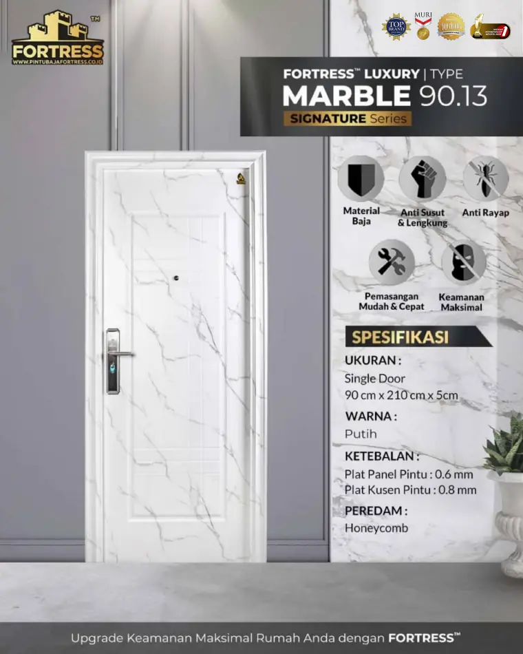 Signature Series - Single Door - MARBLE 90.13 - Warna Putih