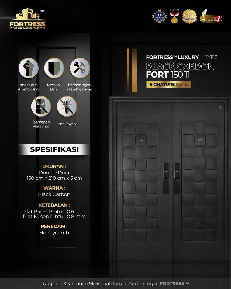 Signature Series - Double Door - BLACK CARBON FORT 150.11 - Warna Black Carbon