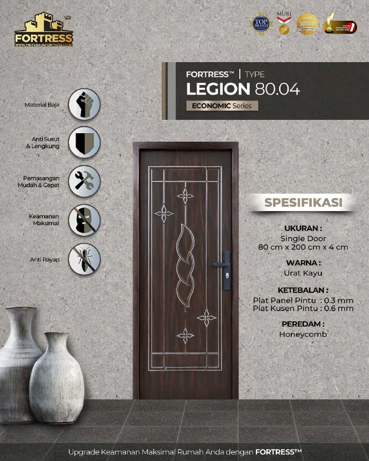 Economic Series - Single Door - LEGION 80.04 - Warna Urat Kayu