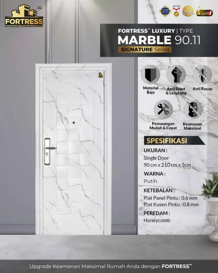 Signature Series - Single Door - MARBLE 90.11 - Warna Putih