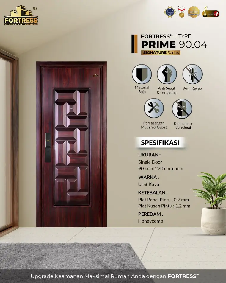 Signature Series - Single Door - PRIME 90.04 - Warna Urat Kayu
