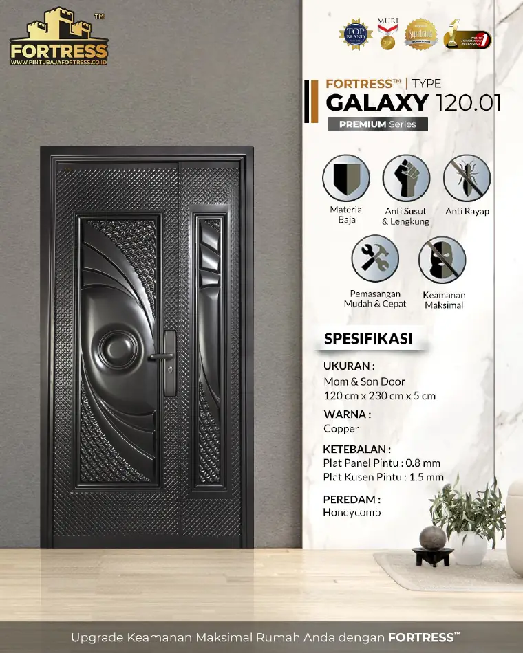 Premium Series - Mom & Son Door - GALAXY 120.01 - Warna Copper