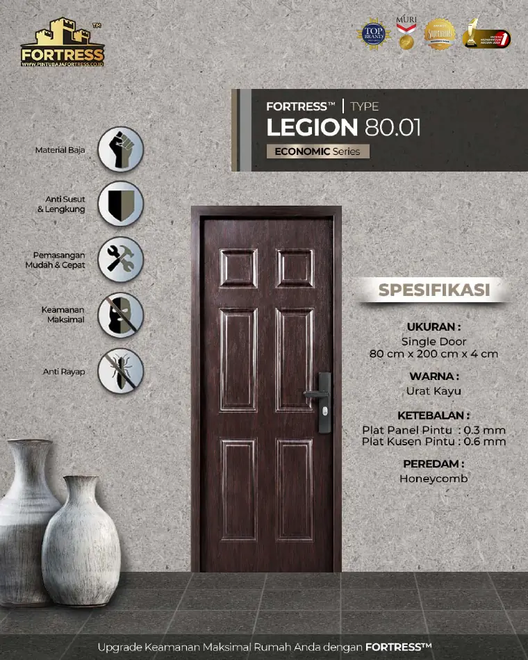 Economic Series - Single Door - LEGION 80.01 - Warna Urat Kayu