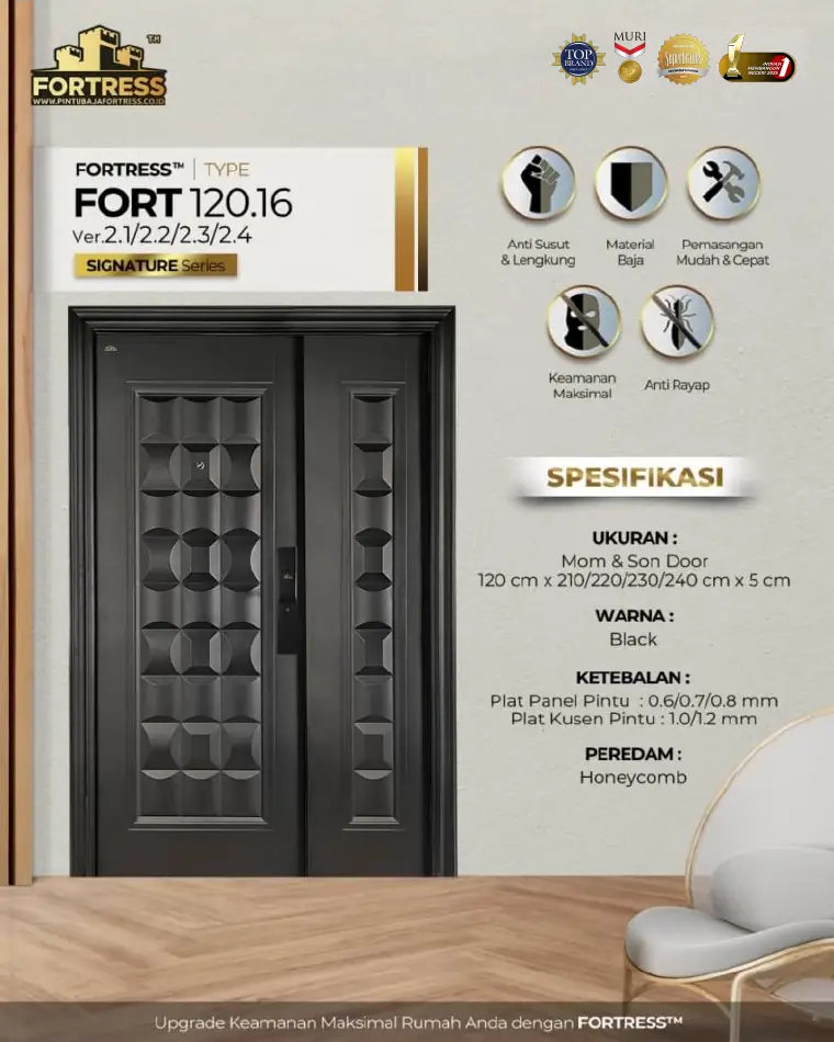Signature Series - Mom & Son Door - FORT 120.16 - Warna Black