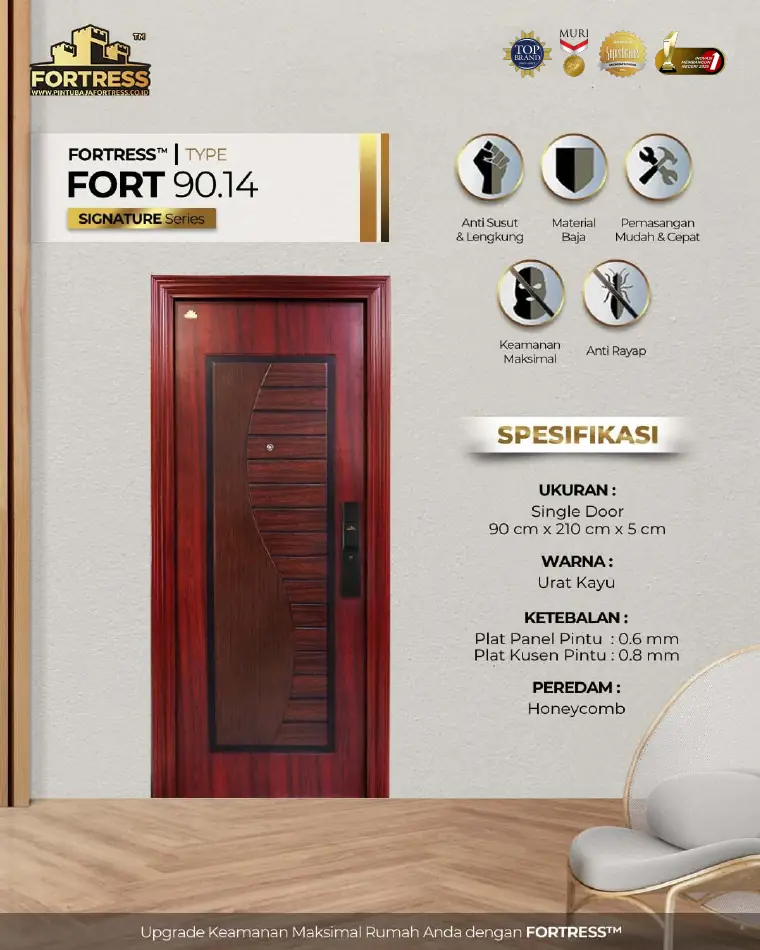 Signature Series - Single Door - FORT 90.14 - Warna Urat Kayu