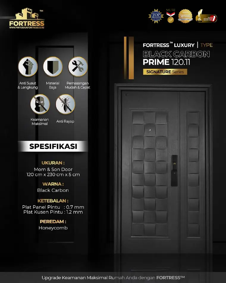 Signature Series - Mom & Son Door - BLACK CARBON PRIME 120.11 - Warna Black Carbon