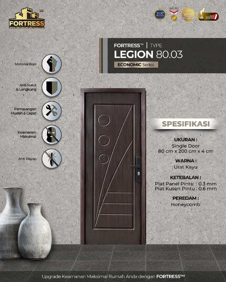 Economic Series - Single Door - LEGION 80.03 - Warna Urat Kayu