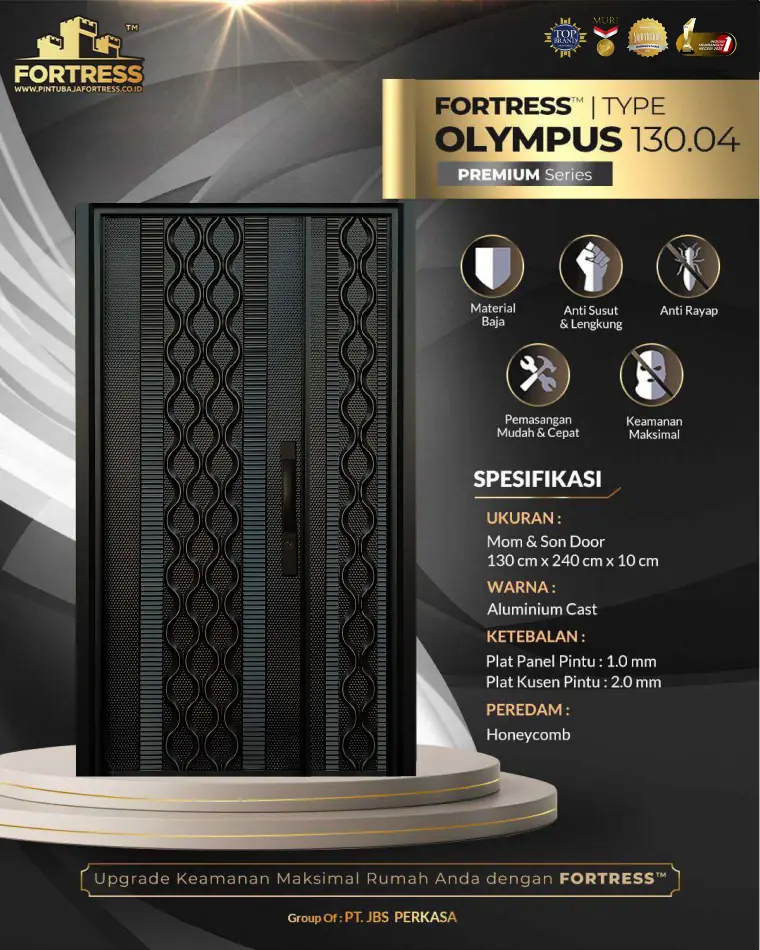 Premium Series - Mom & Son Door - OLYMPUS 130.04 - Warna Aluminium Cast
