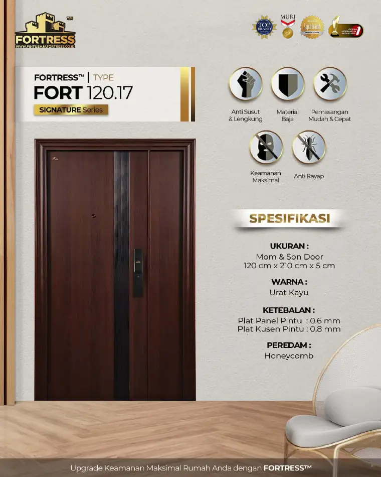 Signature Series - Mom & Son Door - FORT 120.17 - Warna Urat Kayu
