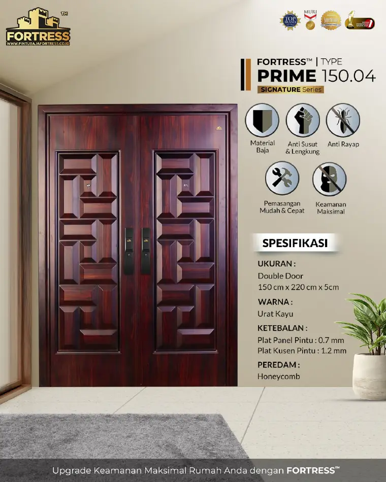 Signature Series - Double Door - PRIME 150.04 - Warna Urat Kayu